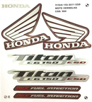 Faixa Adesiva Honda Titan 150 ESD 2011 Modelo Original Vermelho Metálico - Qualidade Premium e Acabamento Perfeito