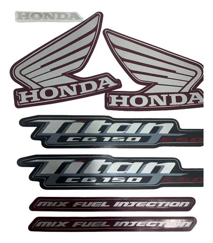 Faixa Adesiva Honda Titan 150 ESD 2012 Modelo Original Vermelha Metálica - Qualidade Premium e Acabamento Perfeito