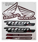 Faixa Adesiva Honda Titan 150 EX 2011 Modelo Original Vermelho Metálico - Qualidade Premium e Acabamento Perfeito
