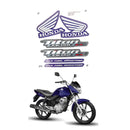 Faixa Adesiva Honda Titan 150 EX 2012 Modelo Original Azul Metálico - Qualidade Premium e Acabamento Perfeito