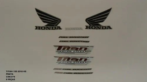 Kit Completo de Adesivos Yamaha TIT150 KS 2010 - Cor Prata