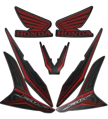 Faixa Adesiva Honda Titan 150 FAN ESDI 2013 Original Preta Edição Especial - Qualidade Premium e Acabamento Perfeito