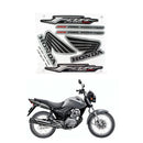 Faixa Adesiva Honda Titan 150 FAN ESI 2011 Modelo Original Cinza Metálico - Qualidade Premium e Acabamento Perfeito