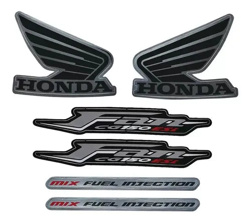 Faixa Adesiva Honda Titan 150 FAN ESI 2011 Modelo Original Cinza Metálico - Qualidade Premium e Acabamento Perfeito