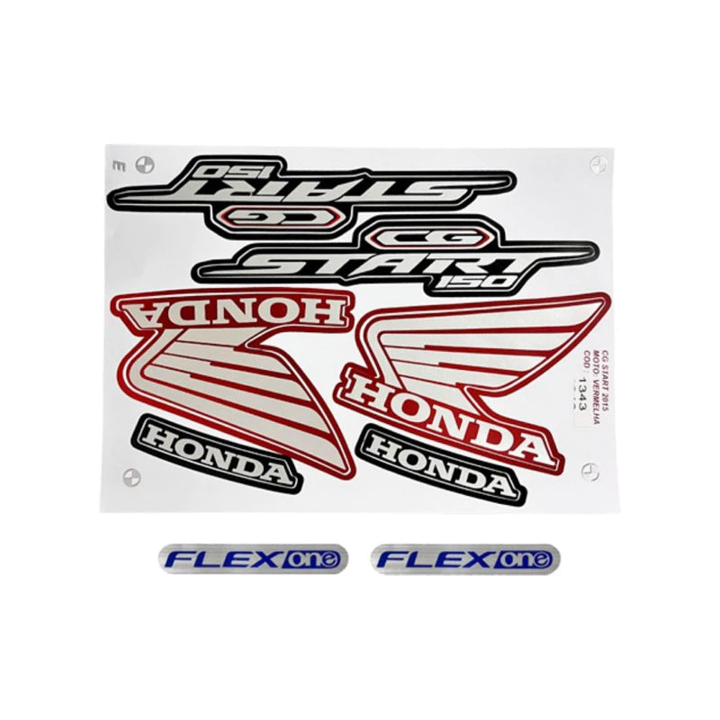 Faixa Adesiva Honda Titan 150 START 2015 Modelo Original Vermelha - Qualidade Premium e Acabamento Perfeito