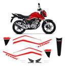 Kit Completo de Adesivos Honda Titan 160 2019 - Cor Vermelho