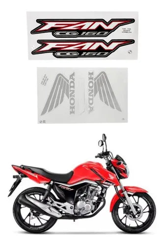 Faixa Adesiva Honda Titan 160 Fan 2022 Vermelho - Código 1340