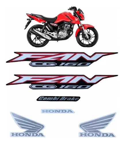 Faixa Adesiva Honda Titan 160 Fan 2022 Vermelho - Código 1340