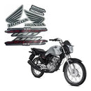Kit Completo de Adesivos Honda Titan 160 Start 2020-21 - Cor Cinza Metálico