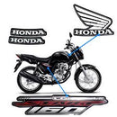 Kit Completo de Adesivos Honda Titan 160 Start 2020-21 - Cor Preto