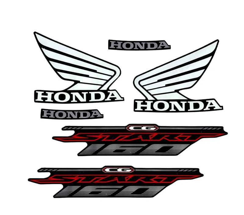 Kit Completo de Adesivos Honda Titan 160 Start 2020-21 - Cor Preto