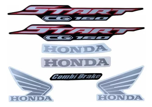 Kit Completo de Adesivos Honda Titan 160 Start 2022 Preto - Qualidade Premium e Acabamento Perfeito