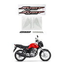 Kit Completo de Adesivos Honda Titan 160 Start 2022/23 Vermelho - Qualidade Premium e Acabamento Perfeito