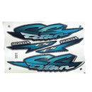 Kit Completo de Adesivos Honda Titan 125 ES 2002 - Cor Azul Metálico