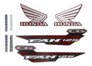 Kit Completo de Adesivos Honda Titan Fan 125 2015 - Cor Vermelho