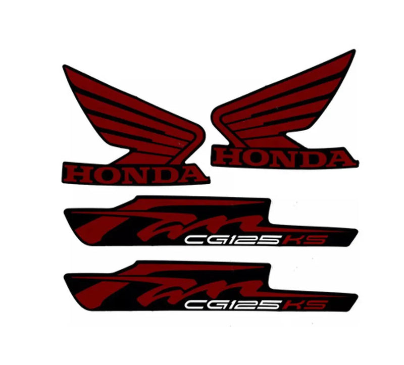 Kit Completo de Adesivos Honda Titan Fan 125 ES 2012 - Cor Roxo