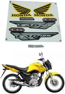 Kit Completo de Adesivos Honda Titan Fan 125 KS 2014 Amarela