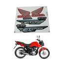 Kit Completo de Adesivos Honda Titan Fan 125 KS 2014 Vermelha