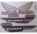Kit Completo de Adesivos Honda Titan Fan 125 KS 2015 Vermelha - Qualidade Premium e Acabamento Perfeito