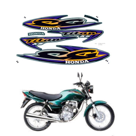 Kit Completo de Adesivos Honda Titan 125 KS 2000 Verde - Qualidade Premium e Acabamento Perfeito