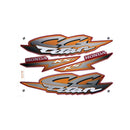 Kit Completo de Adesivos Honda Titan 125 KS 2002 Vermelha