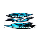 Kit Completo de Adesivos Honda Titan 125 KSE 2002 Azul Metálico