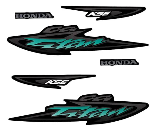 Kit Completo de Adesivos Honda Titan 125 KSE 2004 Verde - Qualidade Premium e Acabamento Perfeito