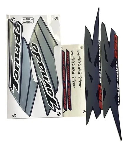 Kit Completo de Adesivos Honda XR 250 Tornado 2003 Azul - Qualidade Premium e Acabamento Perfeito