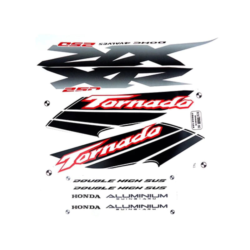 Kit Completo de Adesivos Honda XR 250 Tornado 2003 Branca - Qualidade Premium e Acabamento Perfeito