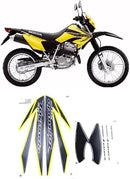 Kit Completo de Adesivos Honda XR 250 Tornado 2007 - Cor Amarela