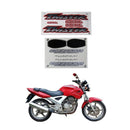 Kit Completo de Adesivos Honda CBX 250 Twister 2001-02 - Cor Vermelha