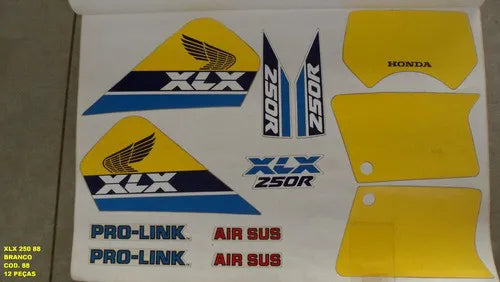 Faixa Adesiva Honda XLX250 1988 - Cor Branca
