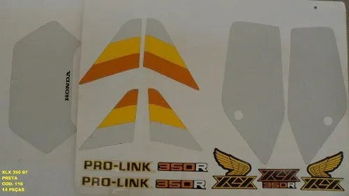 Faixa Adesiva Honda XLX350 1987 - Cor Preta