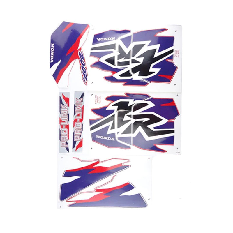 Kit Completo de Adesivos Honda XR 200 1996 - Cor Vermelha