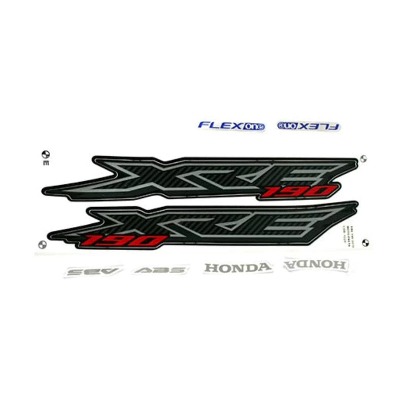 Kit Completo de Adesivos Honda XRE 190 2016-17 - Cor Preta