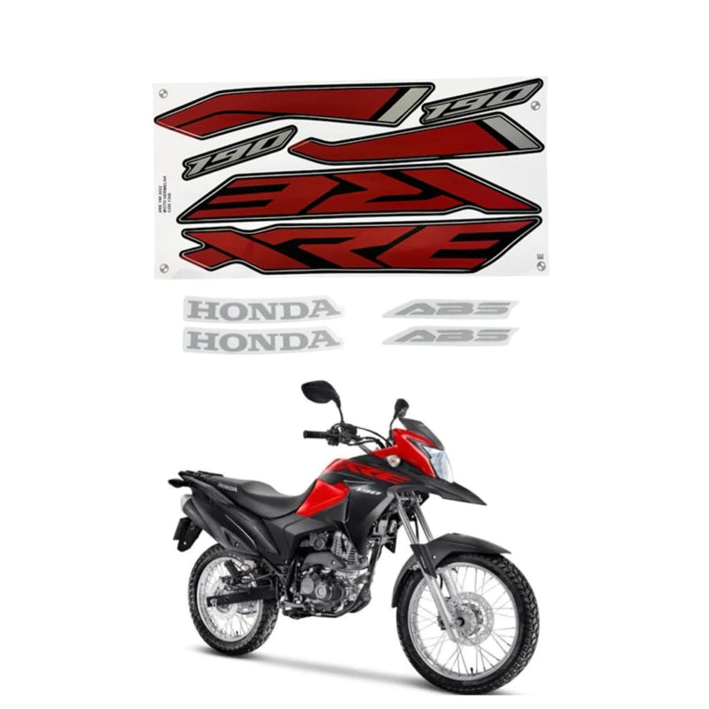 Faixa Adesiva Honda XRE-190 2022/2023 - Cor Vermelha