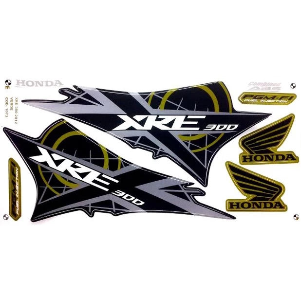Kit Completo de Adesivos Honda XRE 300 2012 - Cor Verde