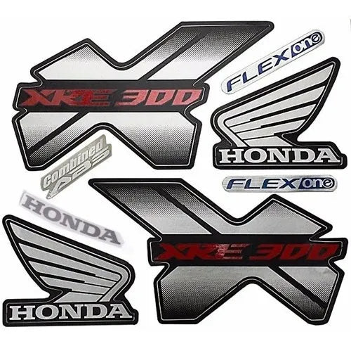 Kit Completo de Adesivos Honda XRE 300 2015 - Cor Branco