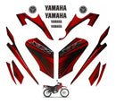 Kit Completo de Adesivos Yamaha XTZ 125 2012/13 - Cor Vermelho