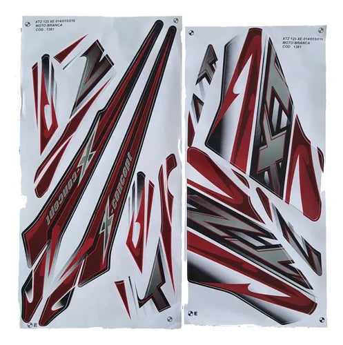Faixa Adesiva Yamaha XTZ 125 XE 2014/15/16 Original Branca - Qualidade Premium e Acabamento Perfeito