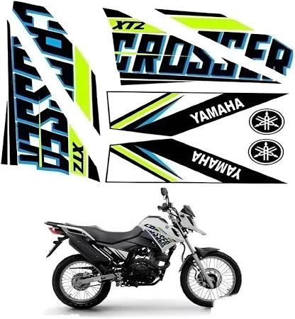 Kit Completo de Adesivos Yamaha XTZ150 Crosser 2019/2020 - Cor Branca