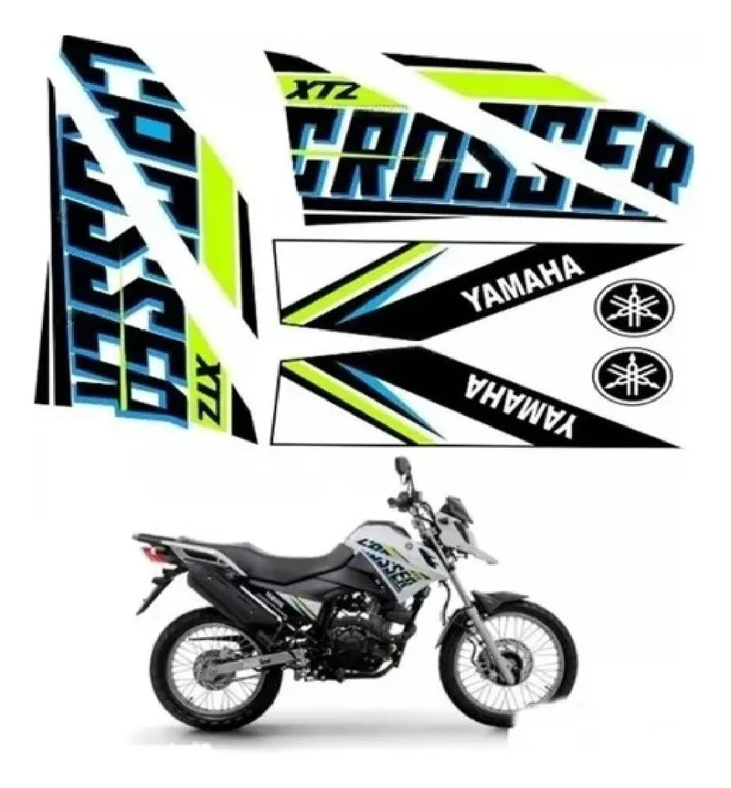 Kit Completo de Adesivos Yamaha XTZ150 Crosser 2019/2020 - Cor Branca