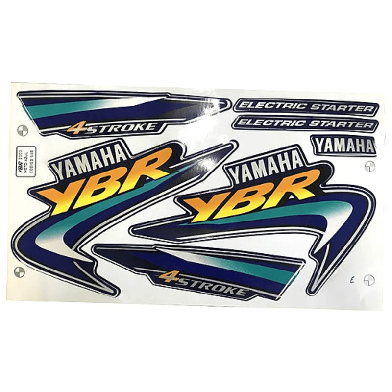 Kit Completo de Adesivos Yamaha YBR 125 2003 - Cor Vermelho