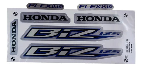 Faixa Adesiva Honda BIZ 125 ES 2015 Prata - Modelo Original - Qualidade Premium e Acabamento Perfeito