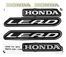Kit Completo de Adesivos Honda Lead 110 2014 - Cor Preto