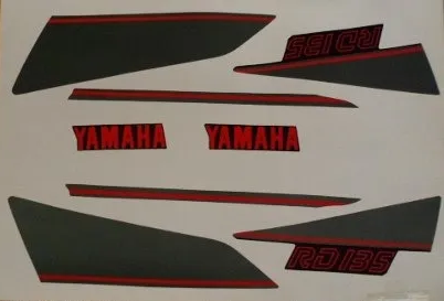 Faixa Adesiva Yamaha RD 135 1989  Preta - Qualidade Premium e Acabamento Perfeito
