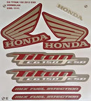 Faixa Adesiva Honda Titan 150 ESD 2013 Modelo Original Vermelha - Qualidade Premium e Acabamento Perfeito