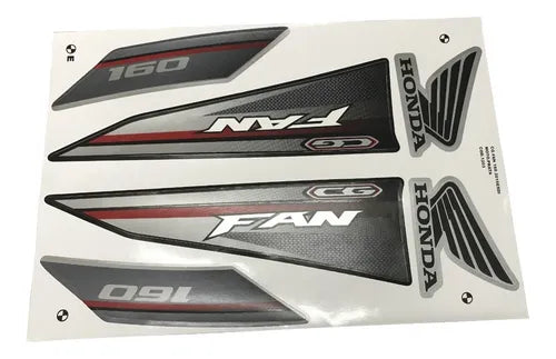Faixa Adesiva Honda Titan 160 Fan ESDI 2016 Prata - Código 1203