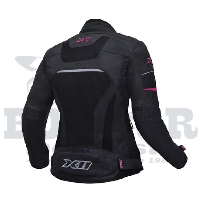 Jaqueta X11 BREEZE Feminina Preto/Rosa G - Vista Traseira

