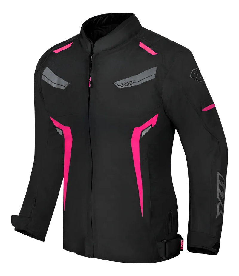 Jaqueta X11 ONE Sport Feminina Preto/Rosa M - Vista Frontal
